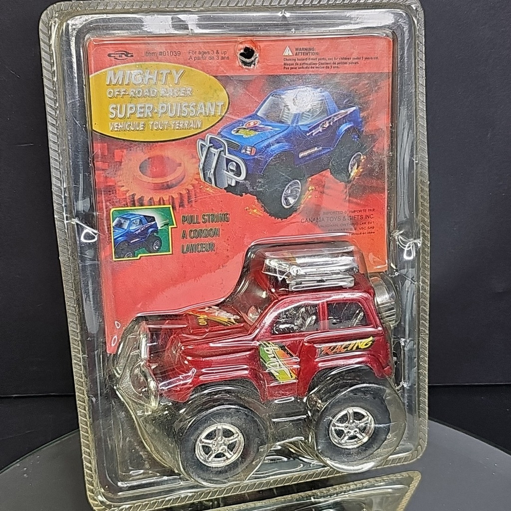 Rare Sealed Mighty Off-Road Racer Toy Car Sealed Pull String Works!